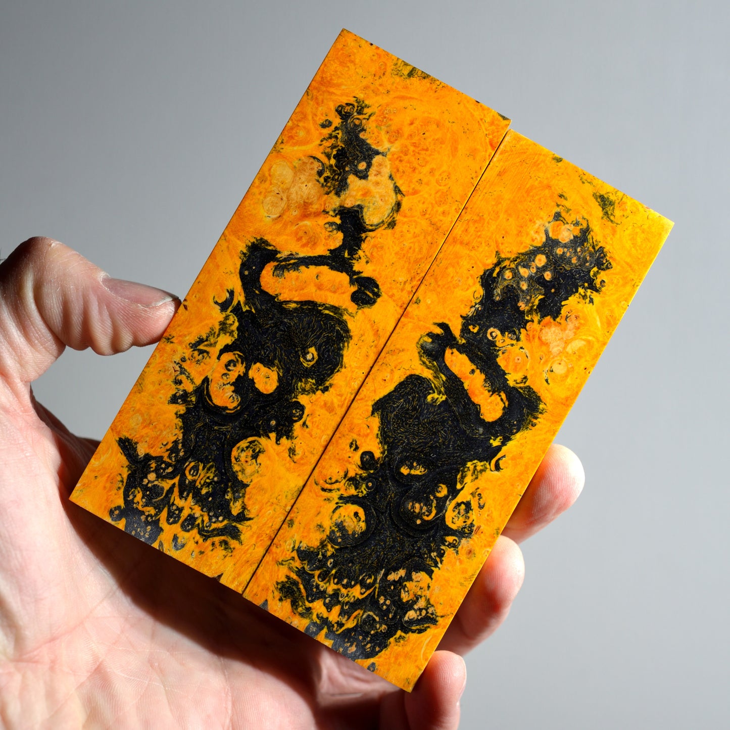 Stabilized Maple Burl Handle Scales #001