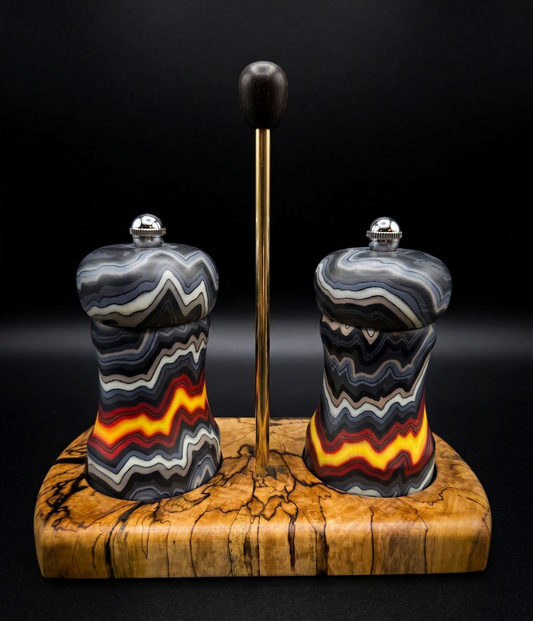Peugeot Salt & Pepper Mill Set — Handmade Micarta Composite Ready