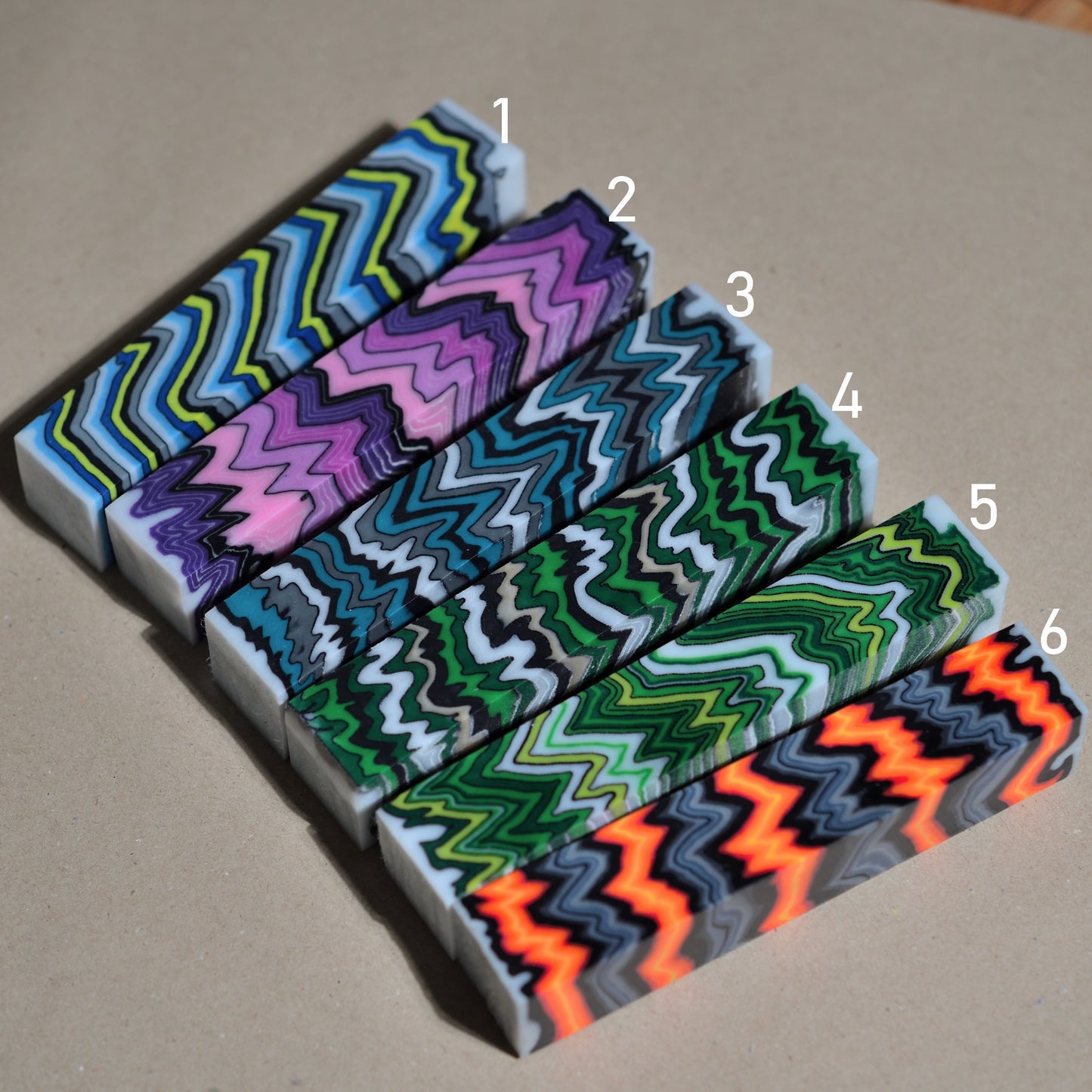 Handmade Composite Pen Blanks 20x20mm. #031